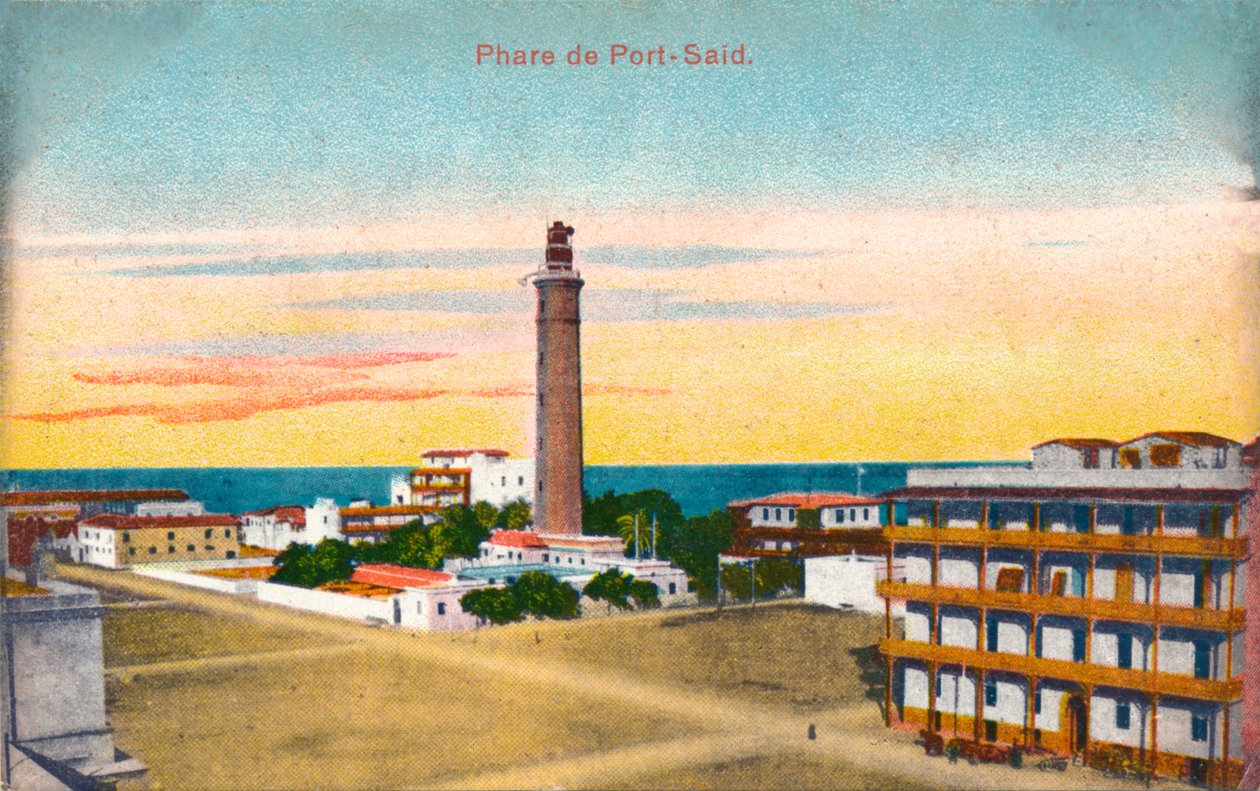 पोर्ट-सेड लाइटहाउस, c1900 द्वारा अज्ञात