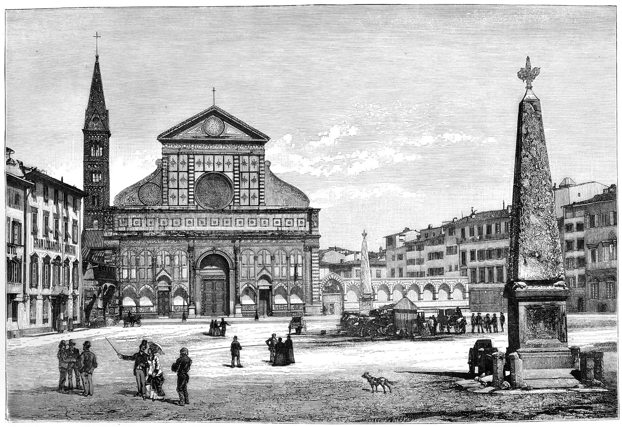 पियाजा और सांता मारिया नोवेल्ला, फ्लोरेंस, इटली, 1882 का चर्च द्वारा अज्ञात