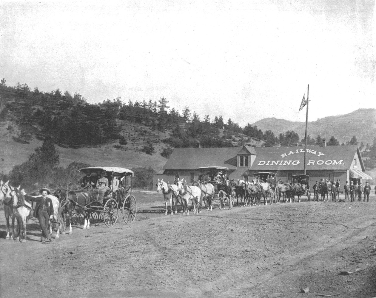 पीक टोल रोड, कोलोराडो, संयुक्त राज्य अमेरिका, c1900। द्वारा अज्ञात