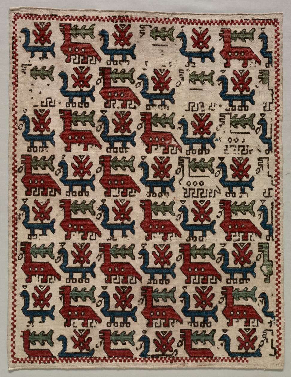 तकिया कवर, 1800s। द्वारा अज्ञात