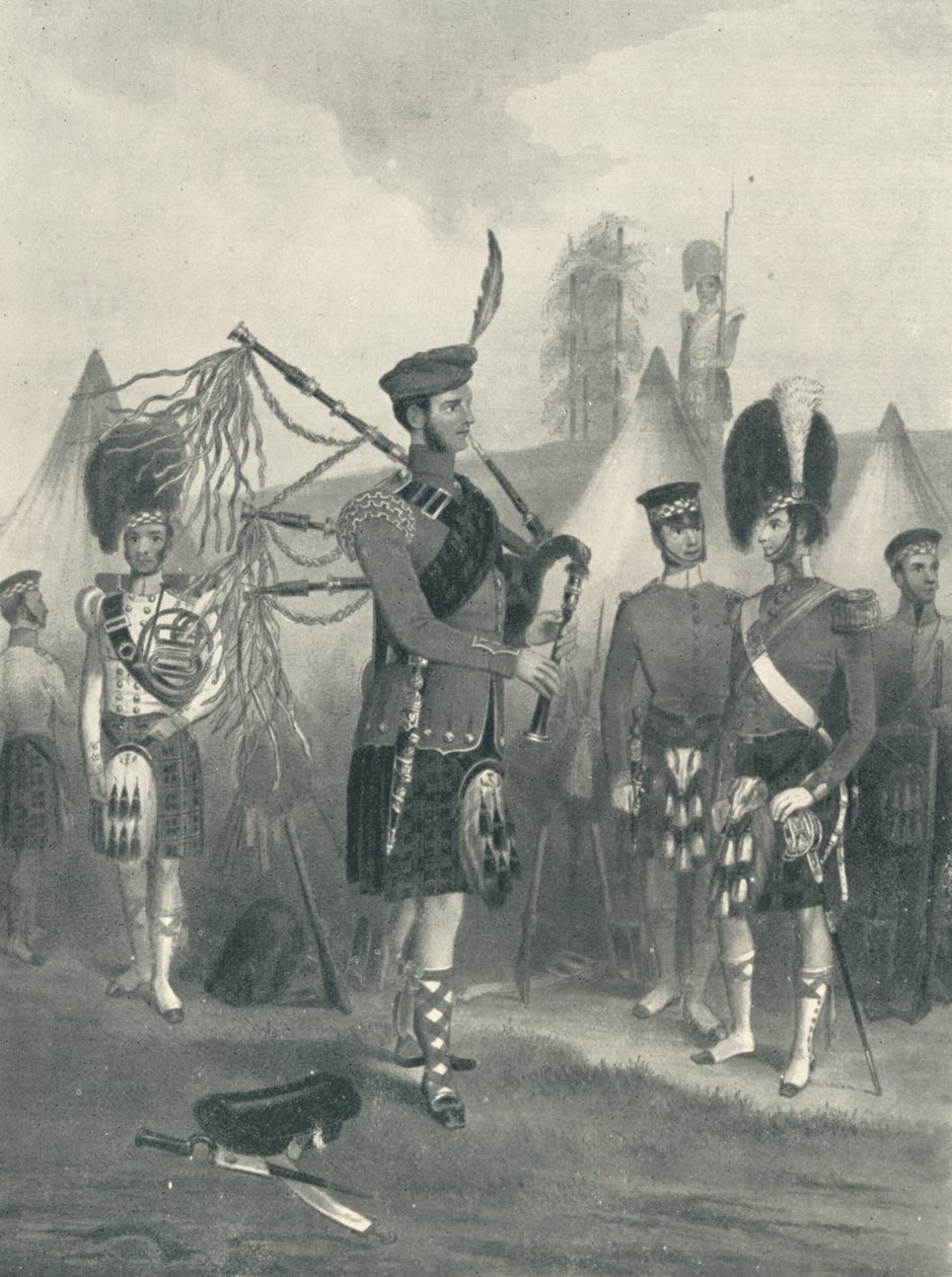 पाइपर, 93 वें सदरलैंड हाइलैंडर्स, c19 वीं शताब्दी 1909 द्वारा अज्ञात