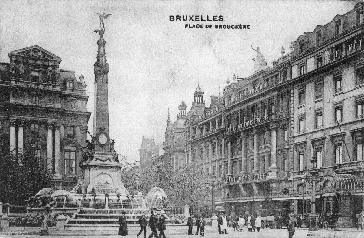 प्लेस डी ब्रोकेरे, ब्रुसेल्स, बेल्जियम, c1918 द्वारा अज्ञात