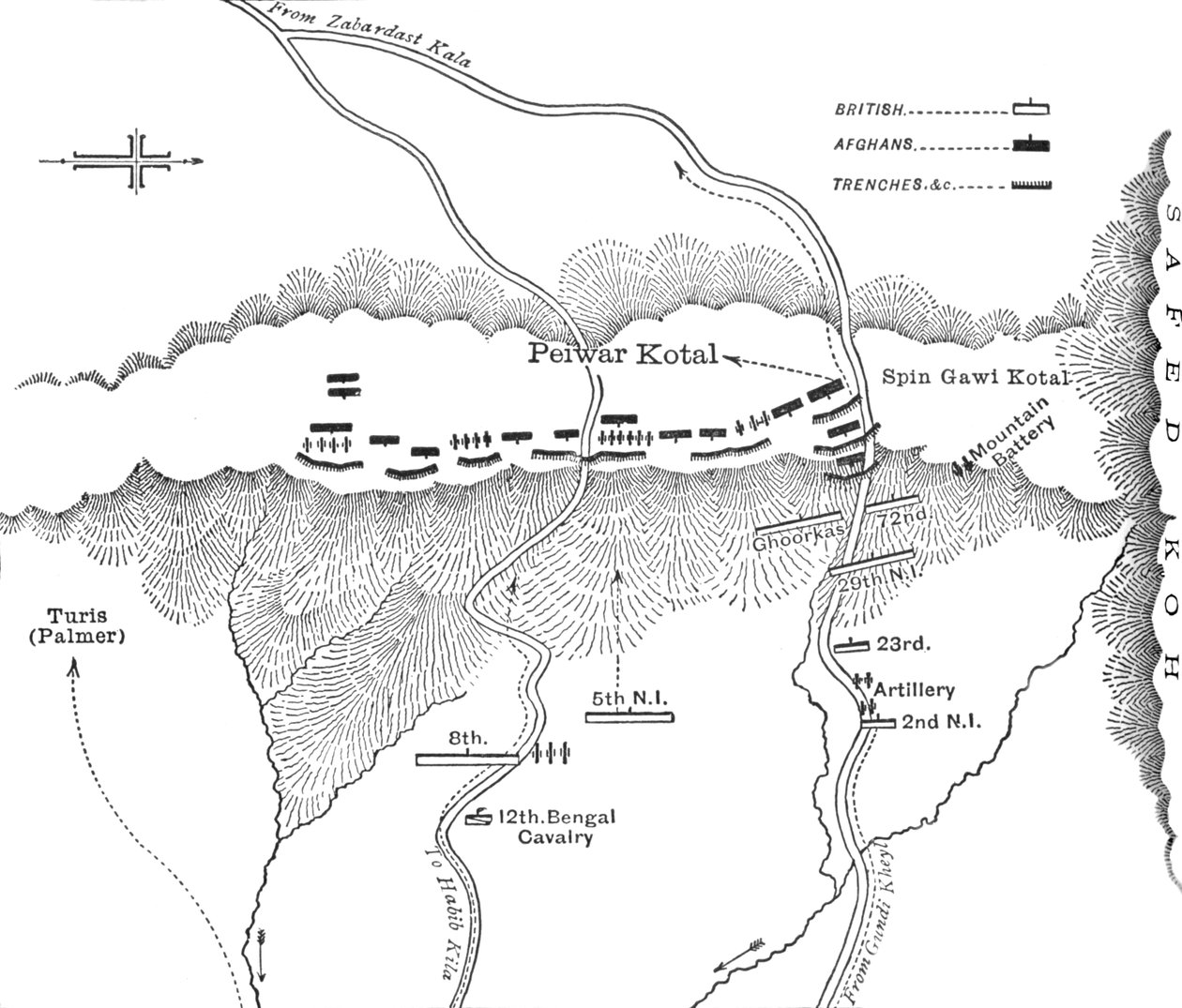 पियवार कोटाल पर हमले की योजना दिसम्बर 2, 1878, c1880 द्वारा अज्ञात