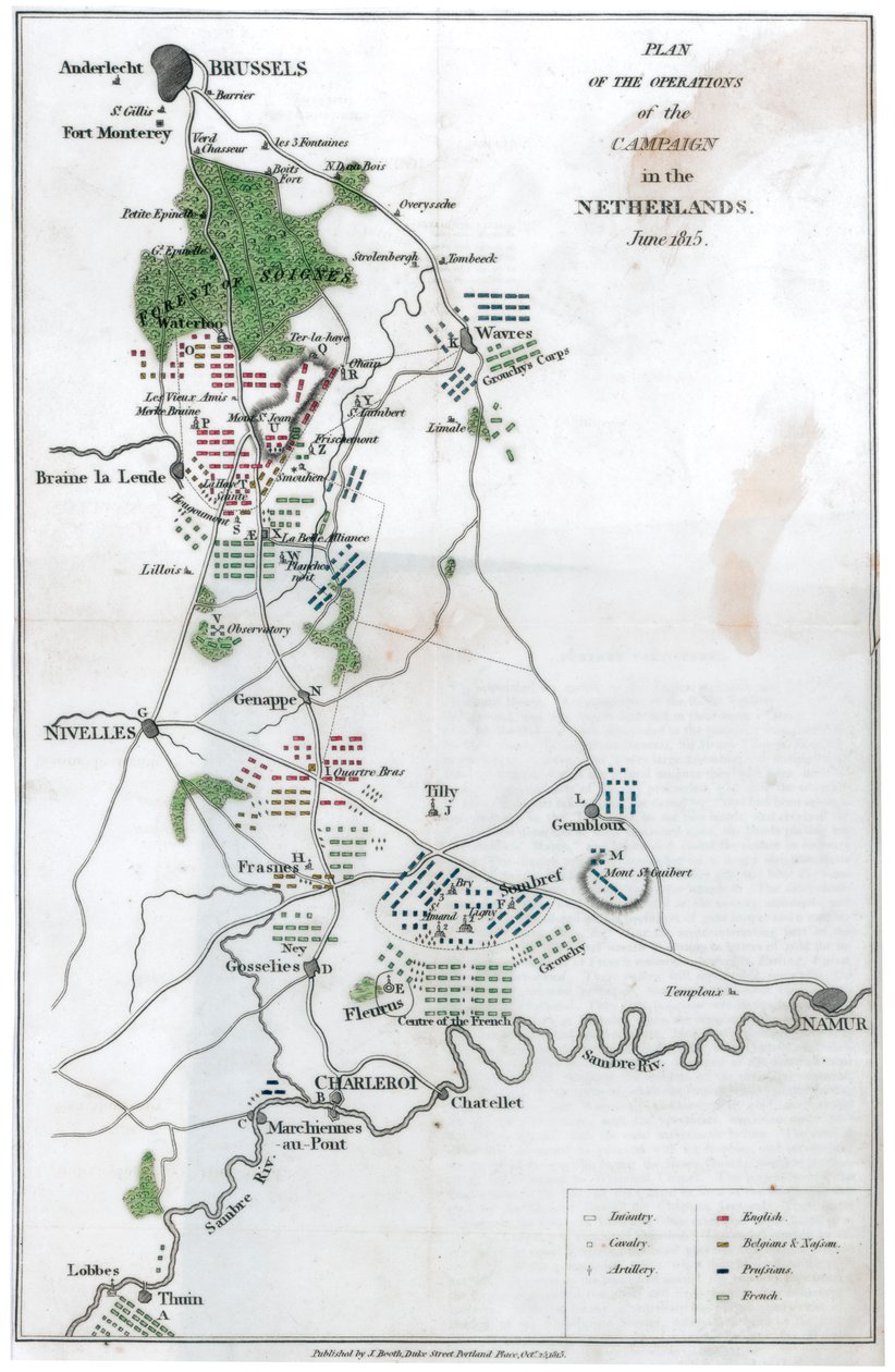 नीदरलैंड में अभियान के संचालन की योजना, जून 1815, 1816 द्वारा अज्ञात
