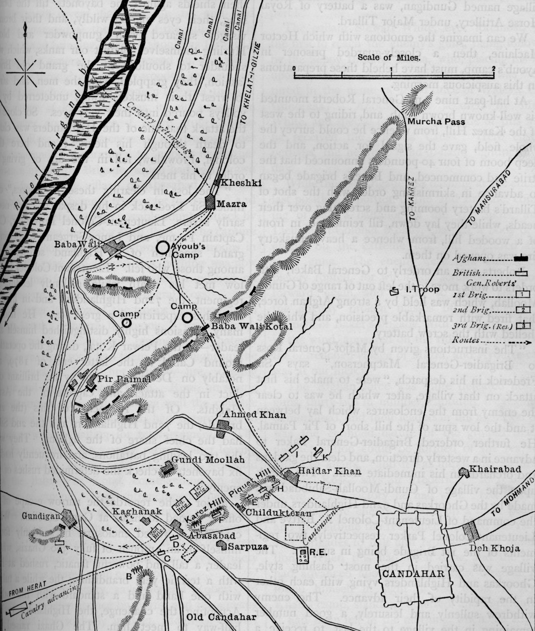 कंधार की लड़ाई की योजनाएं, 1 सितंबर, 1880, सी 1880 द्वारा अज्ञात