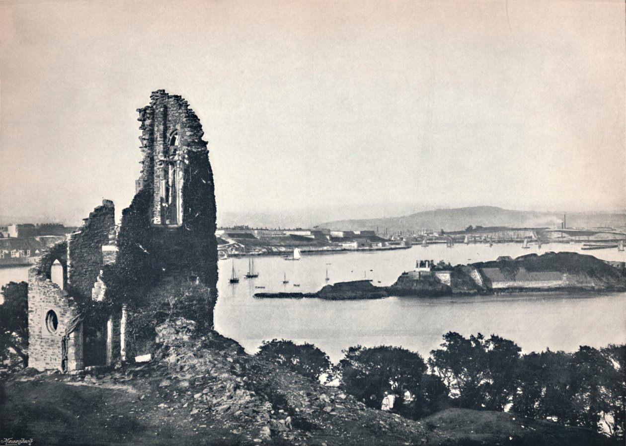 प्लायमाउथ - ड्रेक्स द्वीप, माउंट एड्गकुम्बे, 1895 से द्वारा अज्ञात