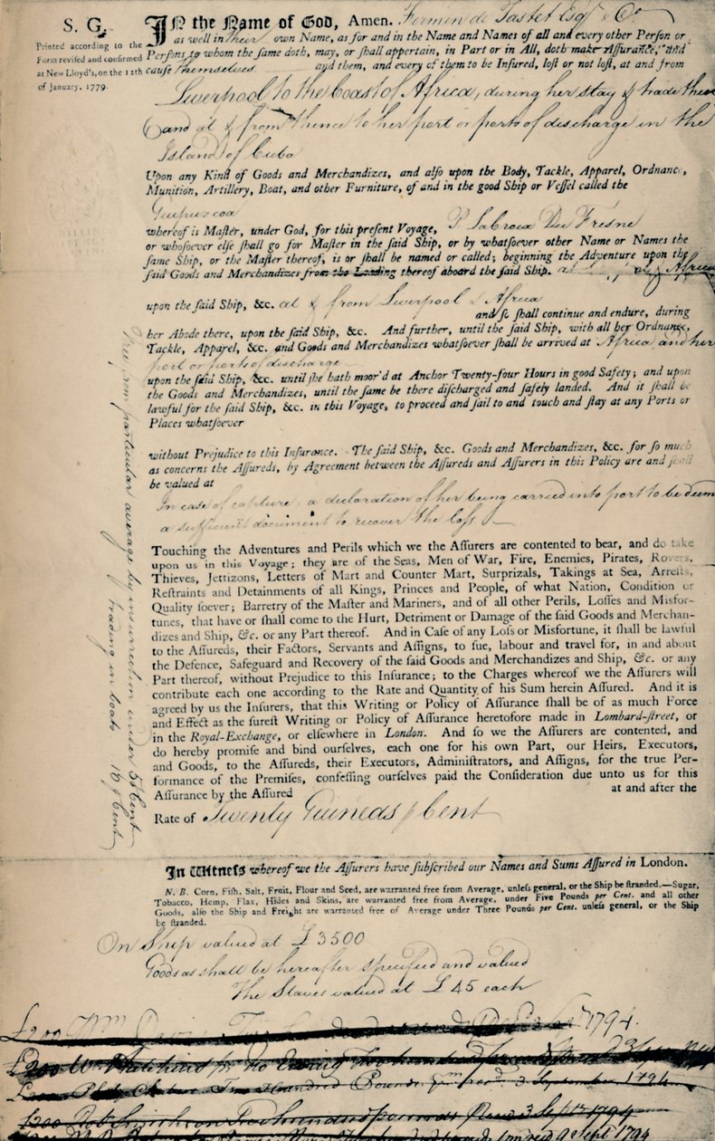 दास पर नीति, 1794, 1928 द्वारा अज्ञात