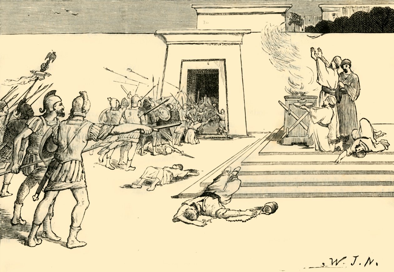 जेरूसलम के मंदिर में पोम्पियो, 1890। द्वारा अज्ञात