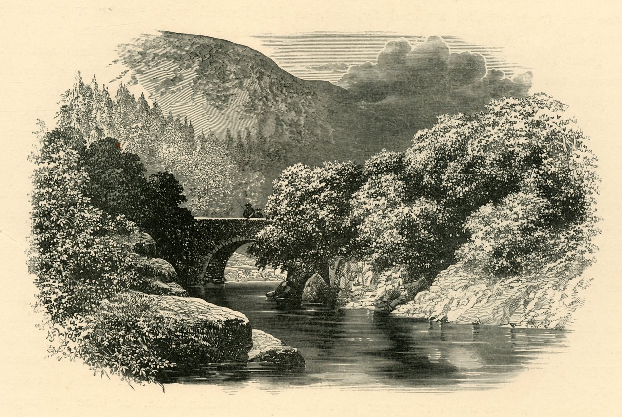 Aberglaslyn ब्रिज, नॉर्थ वेल्स, c1890। द्वारा अज्ञात