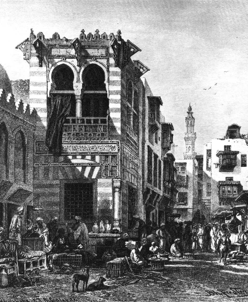 काहिरा, मिस्र में लोकप्रिय स्कूल, 1880 द्वारा अज्ञात