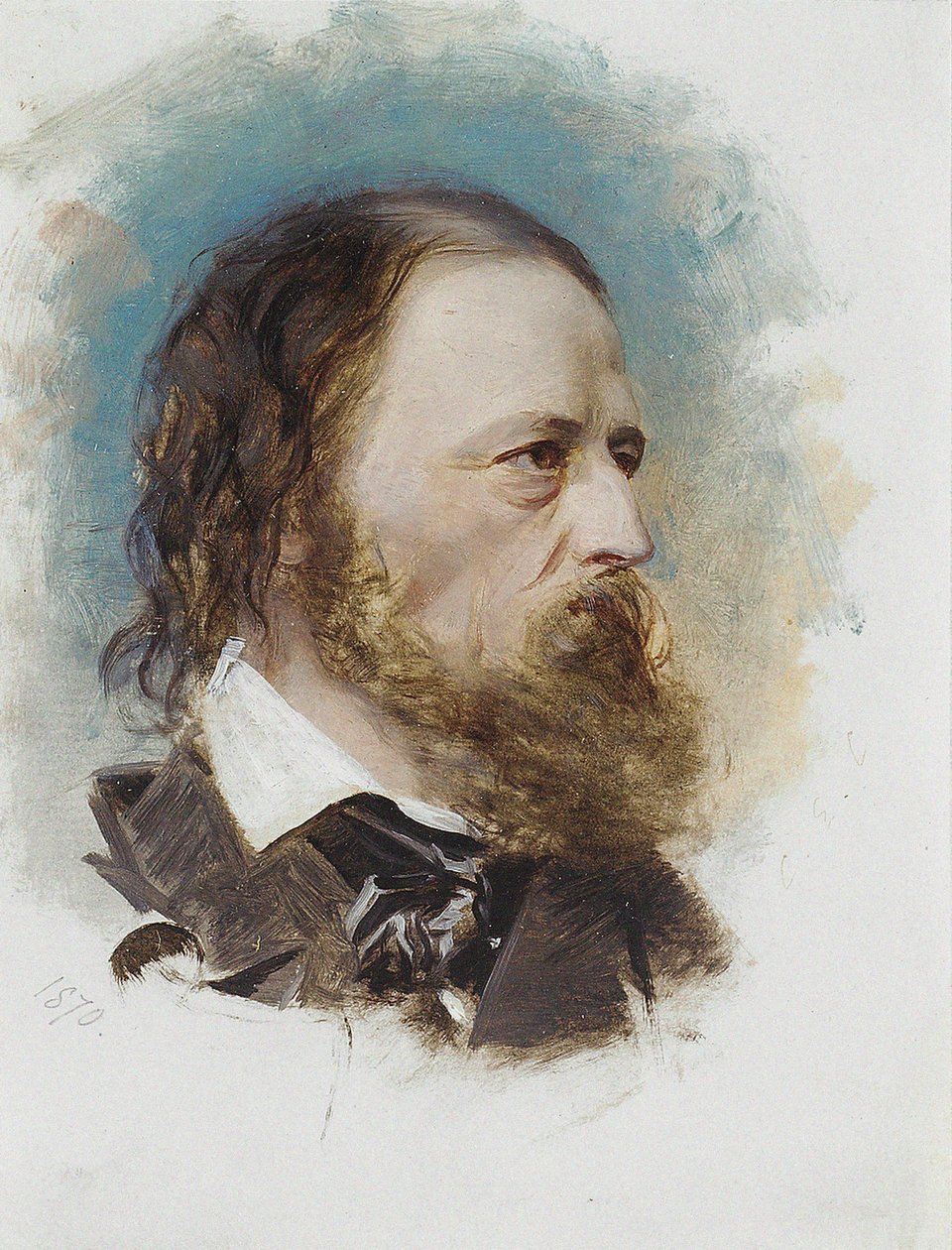 अल्फ्रेड का पोर्ट्रेट, लॉर्ड टेनीसन 1809-1892, 1870। द्वारा अज्ञात