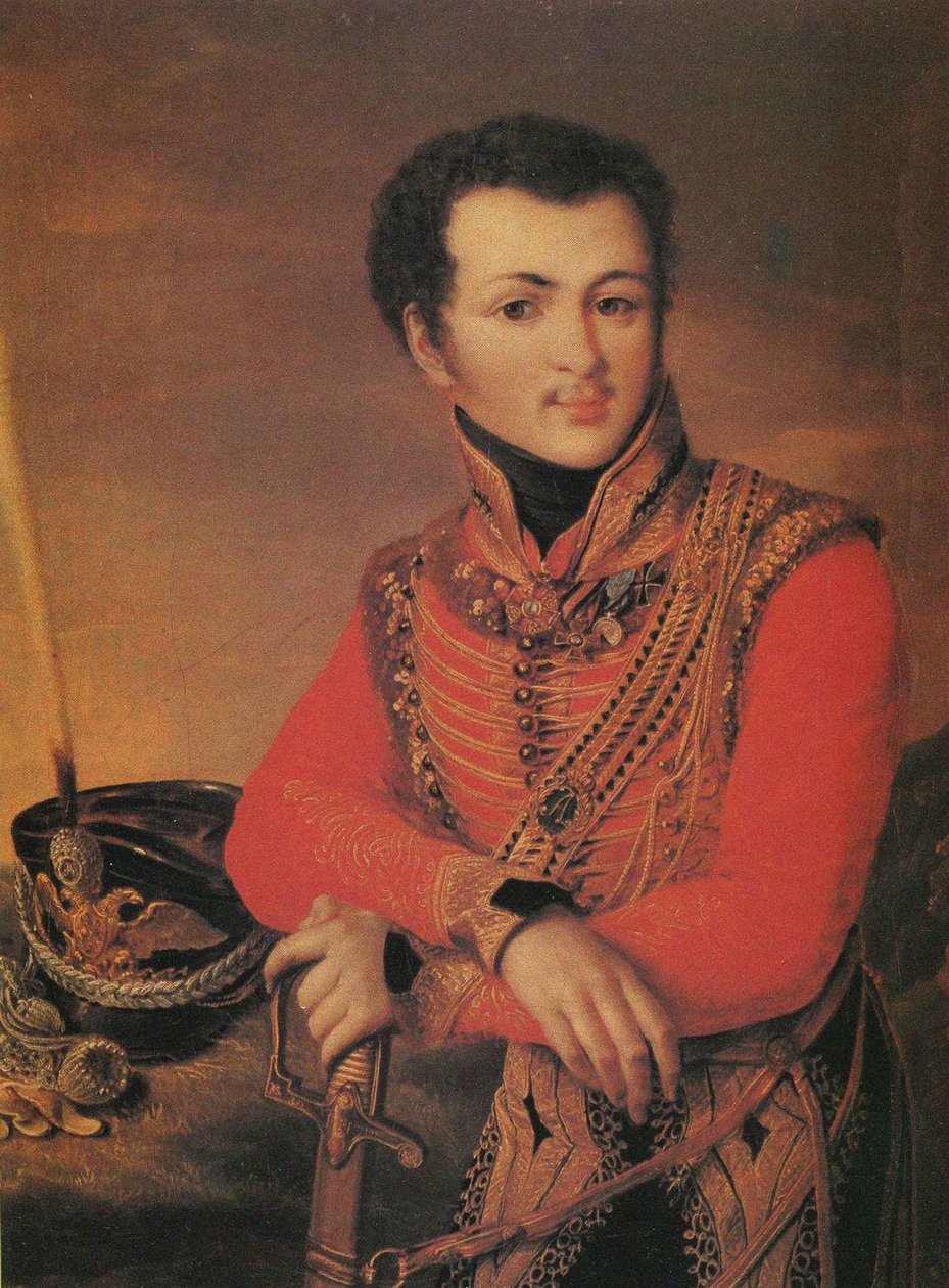 आर्टेम लेज़रव 1791-1813 का पोर्ट्रेट, लाइफ-गार्ड्स हुस्सर रेजिमेंट के स्टाफ राइड मास्टर, 1820 द्वारा अज्ञात
