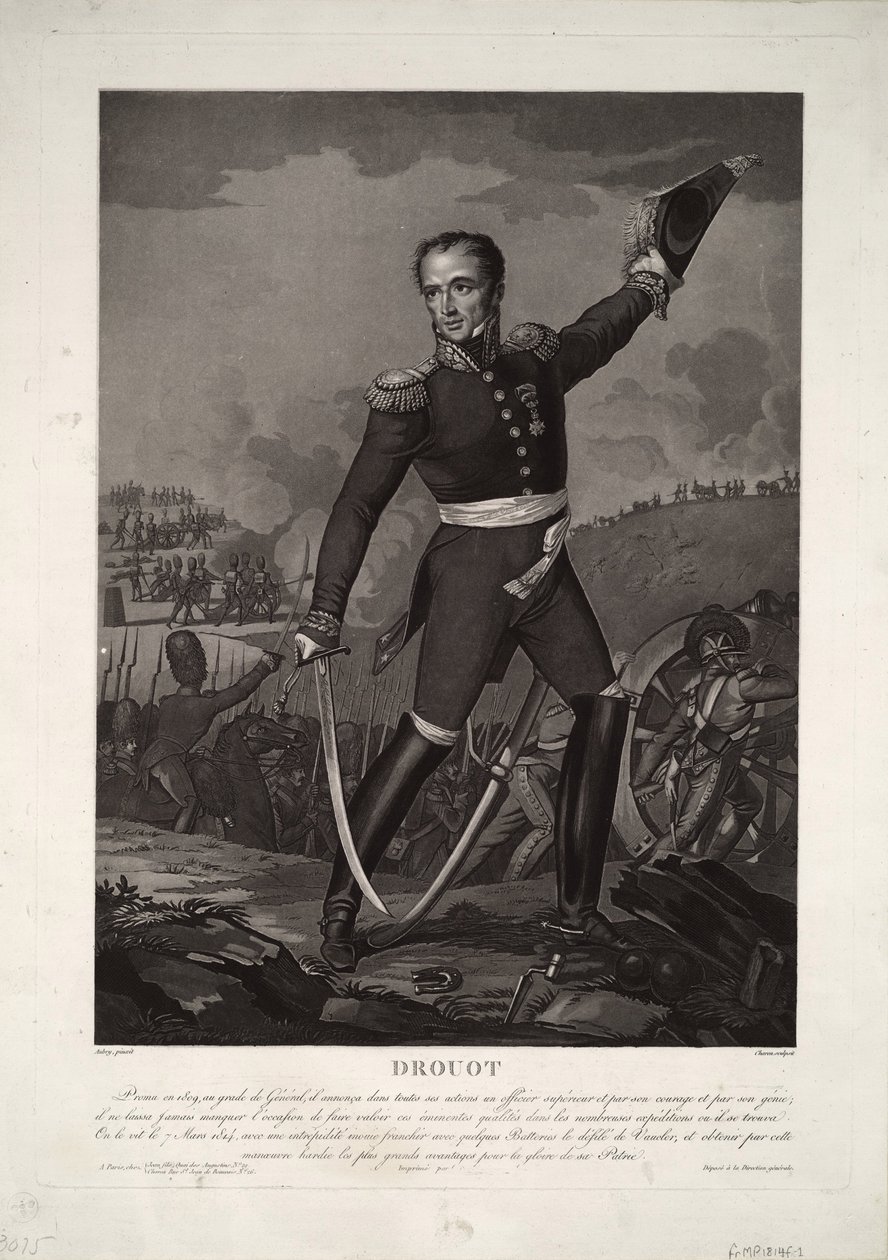 काउंट जनरल एंटोनी ड्राउट का पोर्ट्रेट 1774-1847, सीए 1825 द्वारा अज्ञात