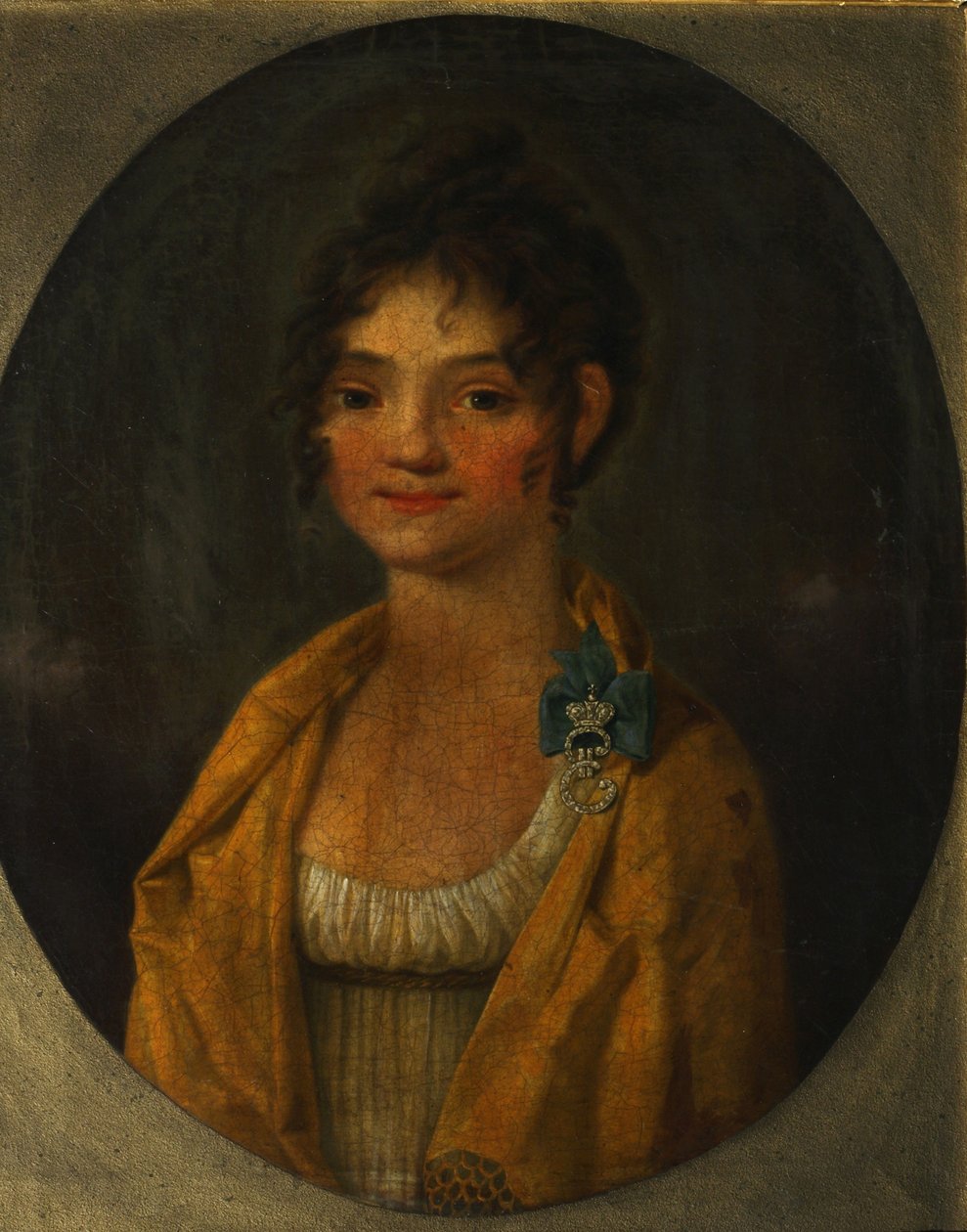चेसमा 1785-1848 के काउंटेस अन्ना एलेक्सेयेना ओरलोवा का पोर्ट्रेट, सी। 1805-1810 द्वारा अज्ञात