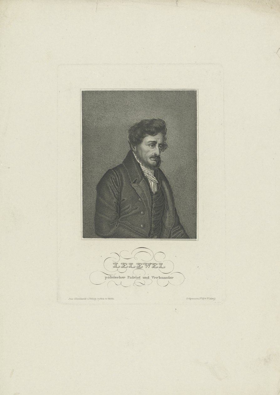 जोआचिम लेलेवेल 1786-1861, 1830 के दशक के पोर्ट्रेट। द्वारा अज्ञात