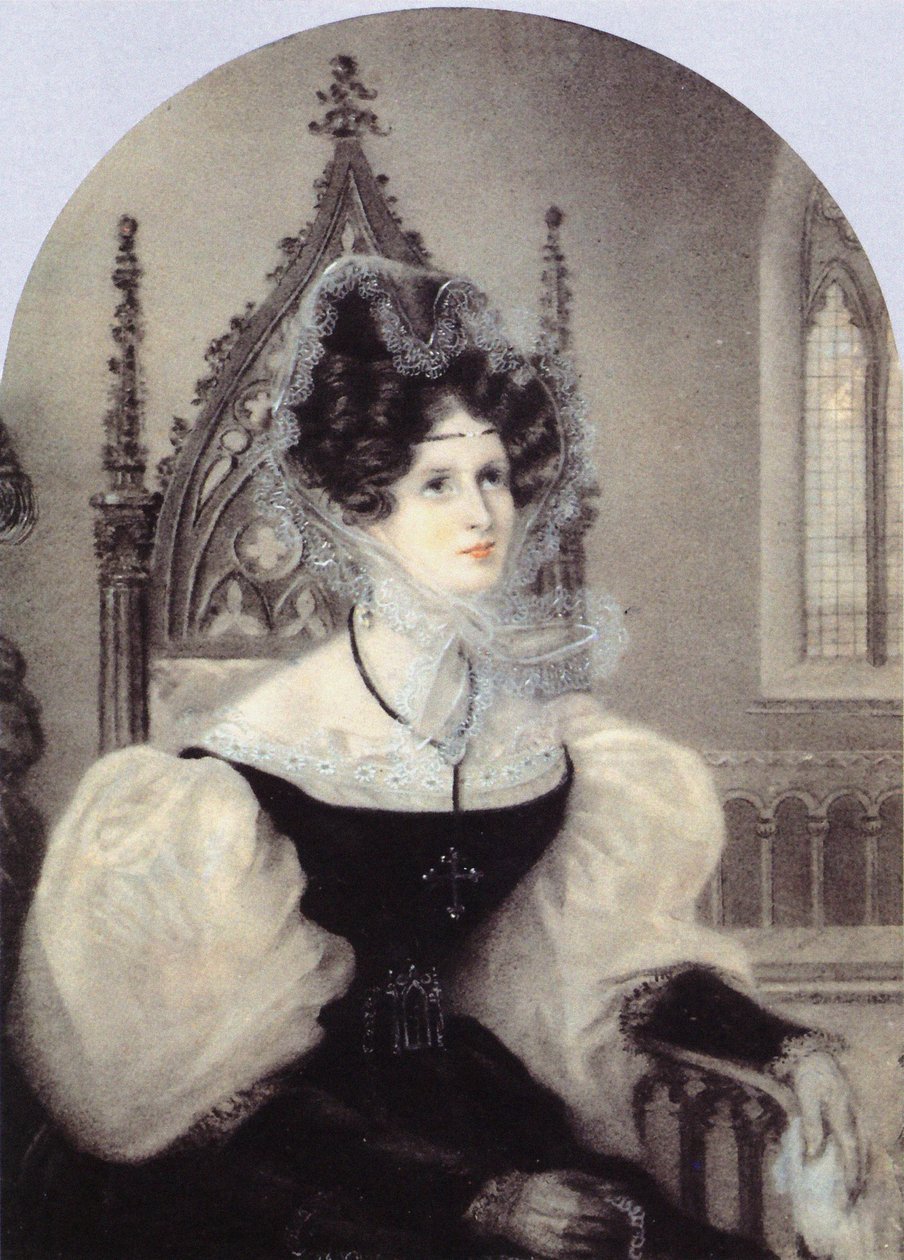 प्रिंसेस Zinaida अलेक्जेंड्रोवना वोल्कोन्सकाया 1792-1862 के पोर्ट्रेट द्वारा अज्ञात