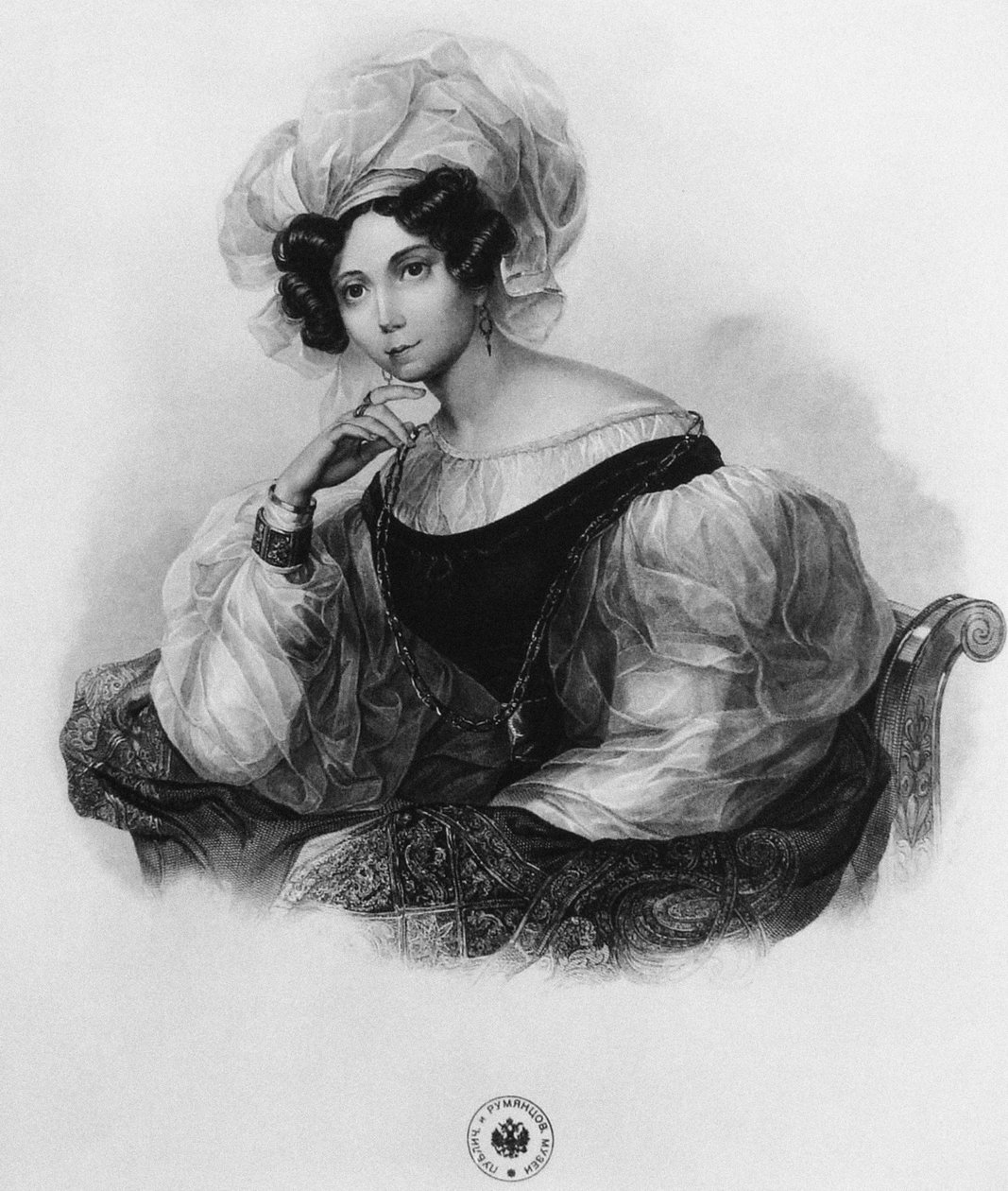 प्रिंसेस Zinaida अलेक्जेंड्रोवना वोल्कोन्सकाया 1792-1862 के पोर्ट्रेट द्वारा अज्ञात