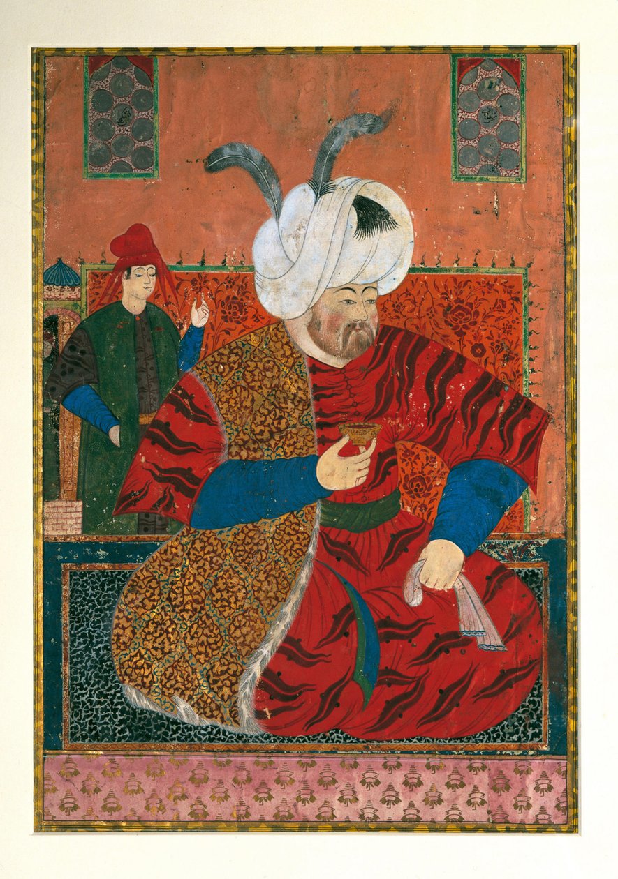 सेलिम द्वितीय 1524-1574 का पोर्ट्रेट, ओटोमन साम्राज्य का सुल्तान, 1570 से 1590 के बीच द्वारा अज्ञात