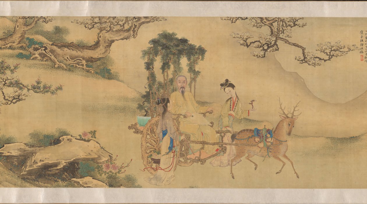 लियू लिंग की आड़ में शाओयू का पोर्ट्रेट, सीए। 1795. द्वारा अज्ञात