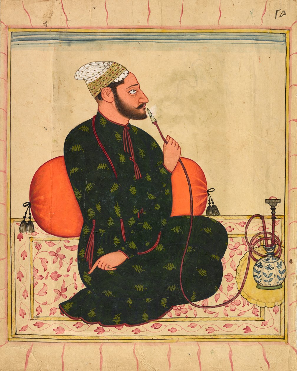एक राजा का चित्र, संभवतः जसरोटा के राजा ध्रुब देव, लगभग 1690-1700। द्वारा अज्ञात