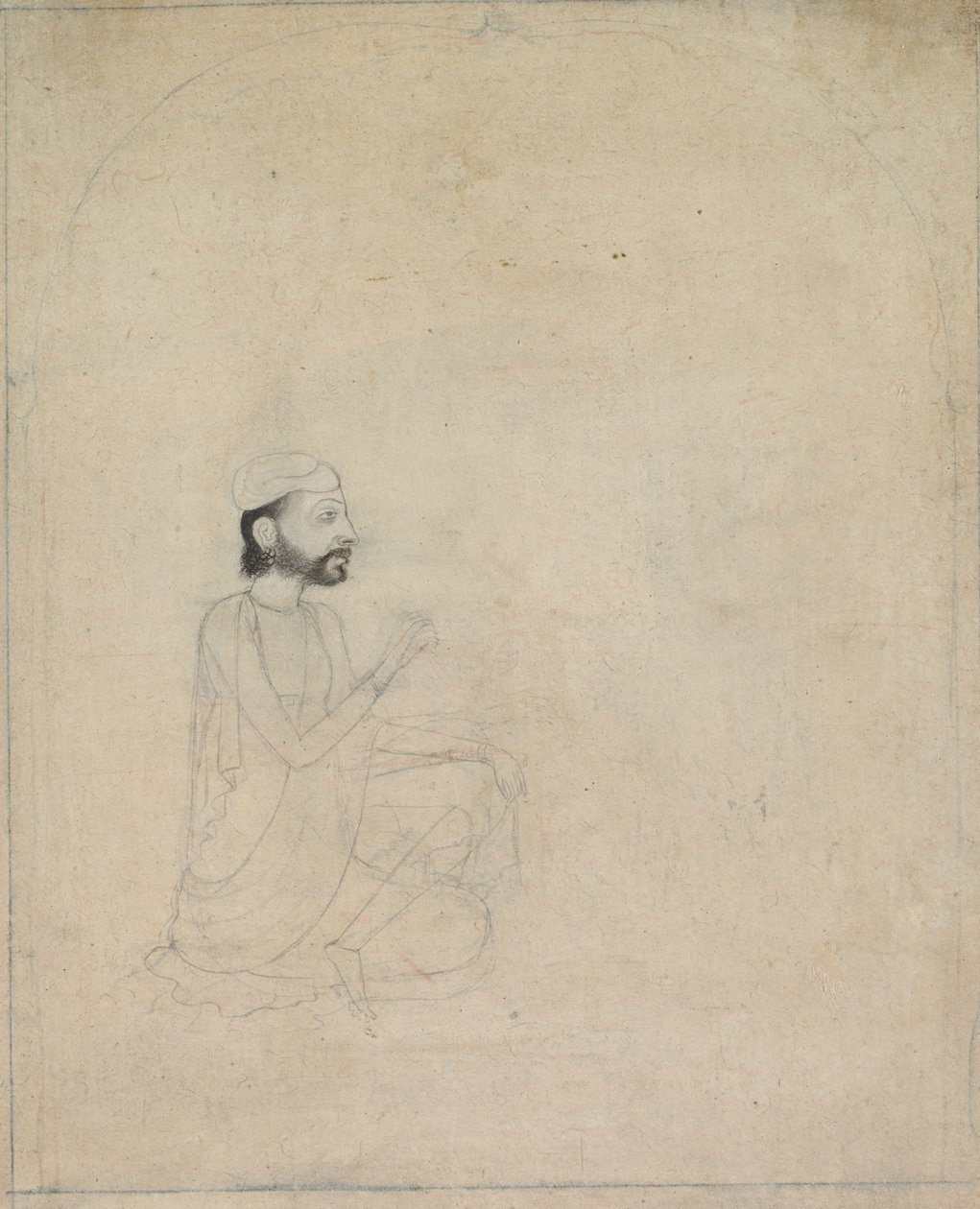 एक बैठा हुआ आदमी का पोर्ट्रेट, सी। 1830-1850। द्वारा अज्ञात