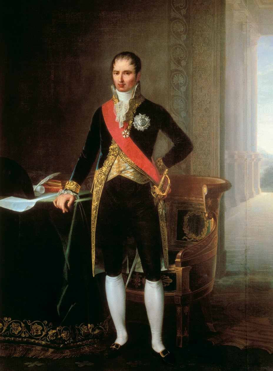 नेपल्स और स्पेन के राजा जोसेफ बोनापार्ट का पोर्ट्रेट (1768-1844)। चित्र। द्वारा अज्ञात