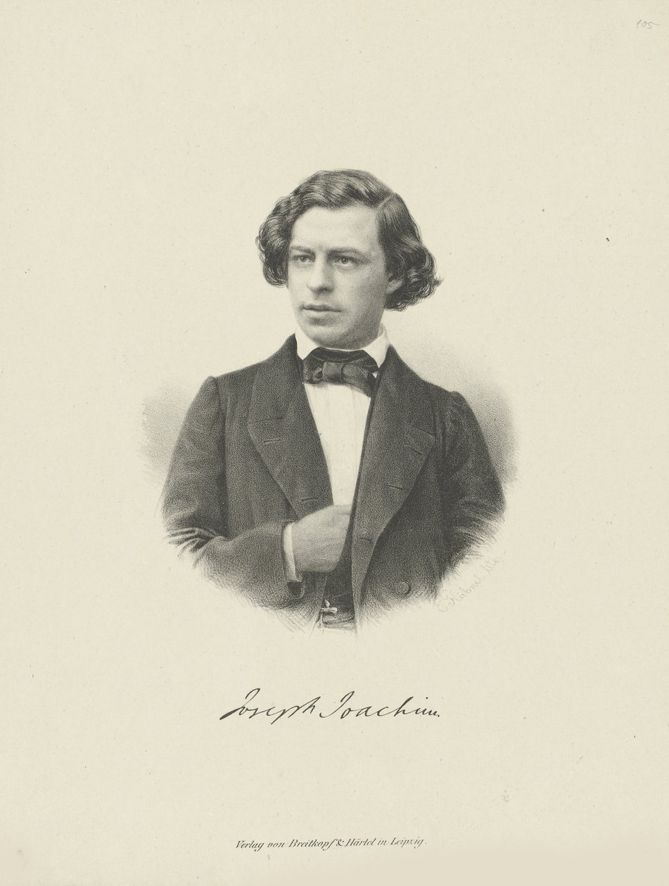 वायलिन वादक और संगीतकार जोसेफ जोआचिम का 1831-1907, सीए 1855 का चित्रण। द्वारा अज्ञात