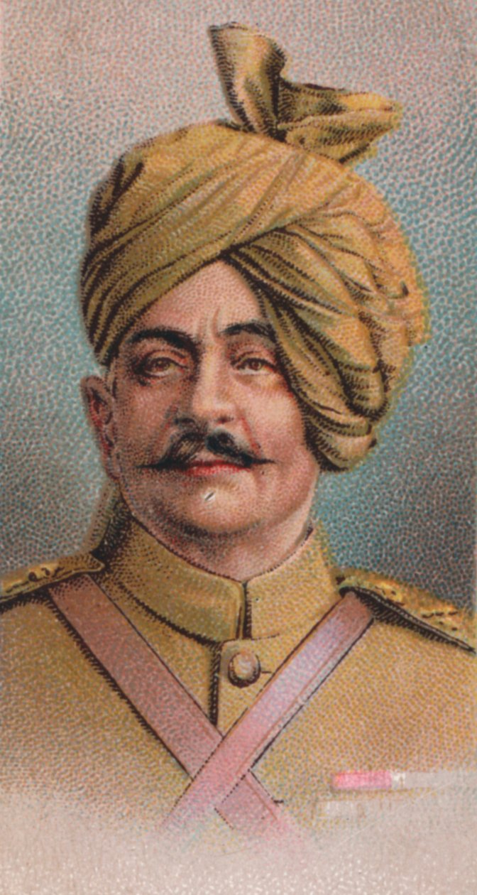 प्रताप सिंह 1845-4 -1922, ब्रिटिश भारतीय सेना अधिकारी, इदर के महाराजा, 1917 द्वारा अज्ञात