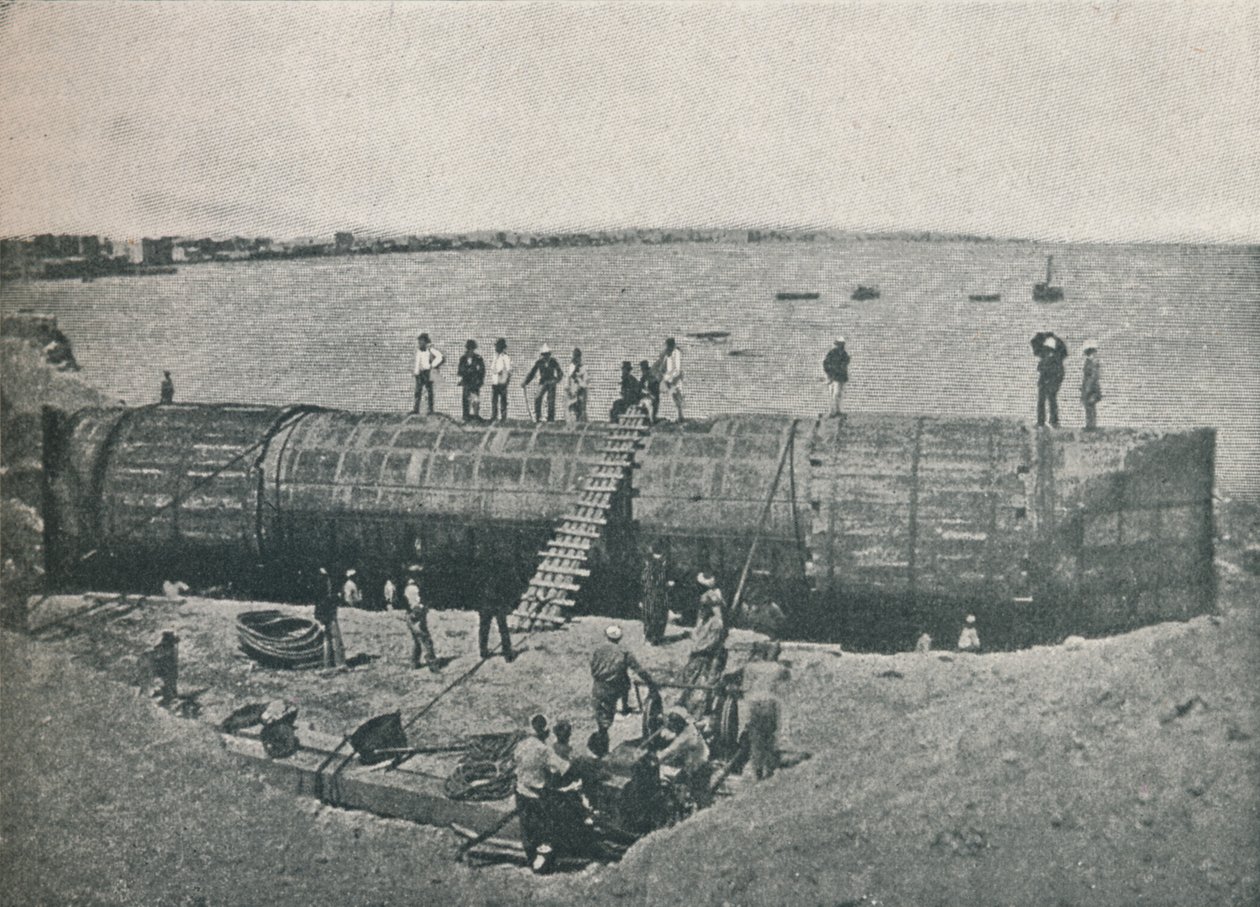 लॉन्च करने की तैयारी, 1877, 1910 द्वारा अज्ञात