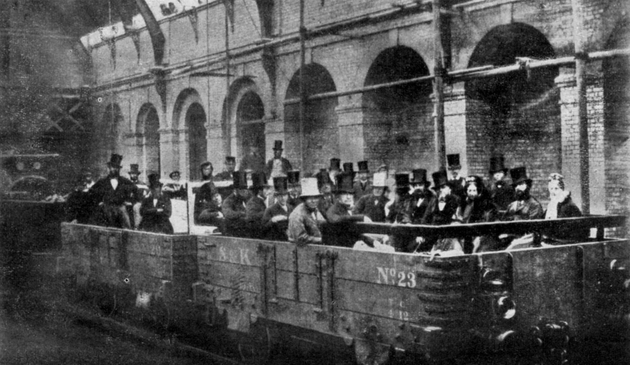 प्रधानमंत्री विलियम ग्लेडस्टोन ने महानगरीय रेलवे, लंदन, 1863 1951 को खोला द्वारा अज्ञात