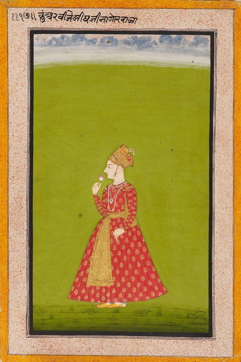 Prince Vijai Singh of Nagaur, son of Bakhat Singh, 1745 द्वारा अज्ञात