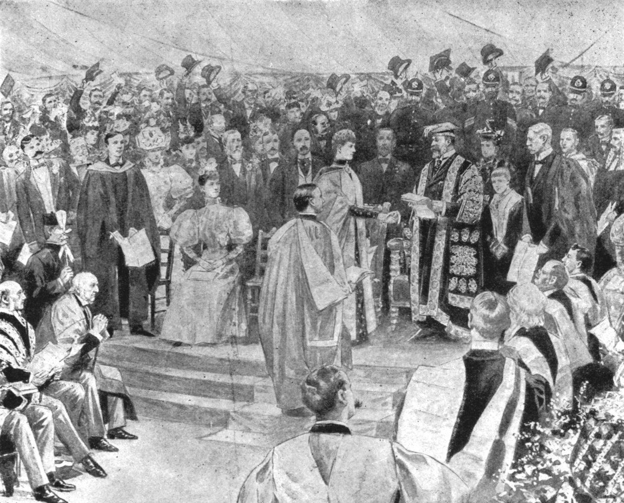 राजकुमारी एलेक्जेंड्रा ने संगीत की डॉक्टर की उपाधि प्राप्त की ... 1896, 1901। द्वारा अज्ञात