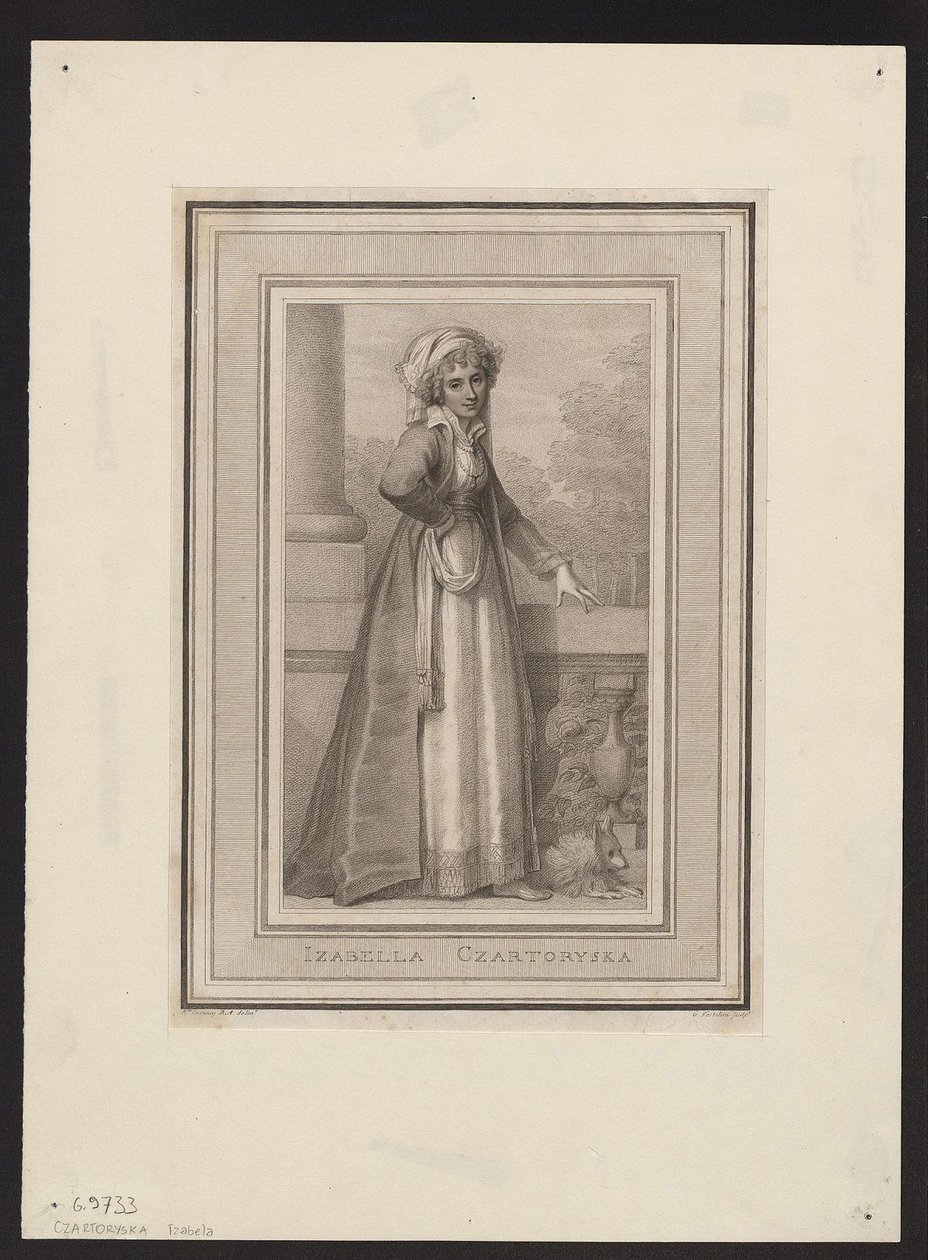प्रिंसेस इजाबेला Czartoryska, n एन काउंटेस फ्लेमिंग 1746-1835, 18 वीं शताब्दी द्वारा अज्ञात