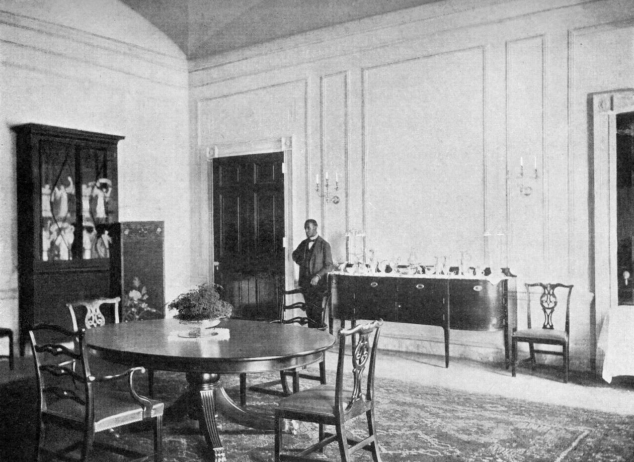 व्हाइट हाउस, वाशिंगटन डीसी, यूएसए, 1908 में निजी भोजन-कक्ष द्वारा अज्ञात