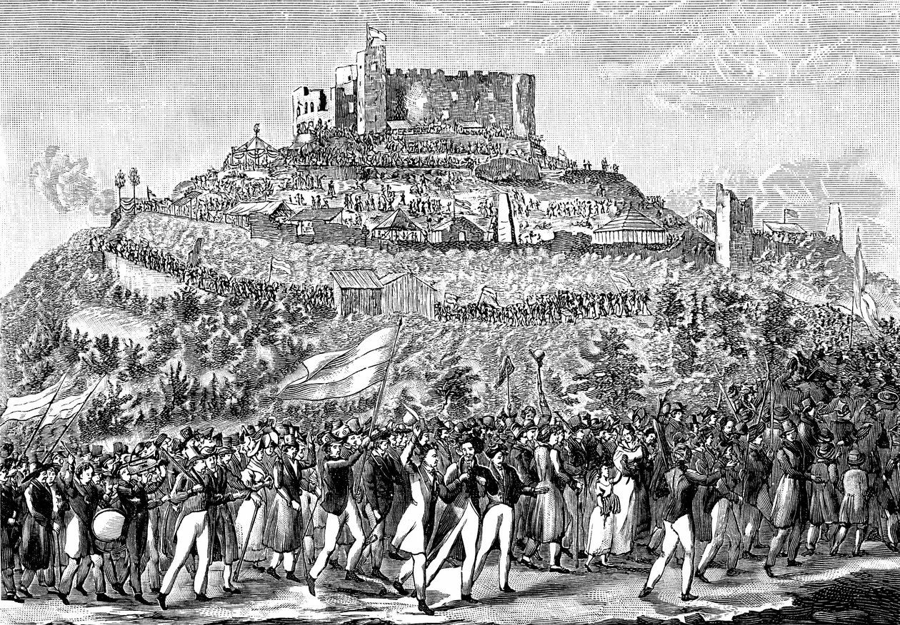 27 मई 1832 को हम्बच कैसल का जुलूस। द्वारा अज्ञात