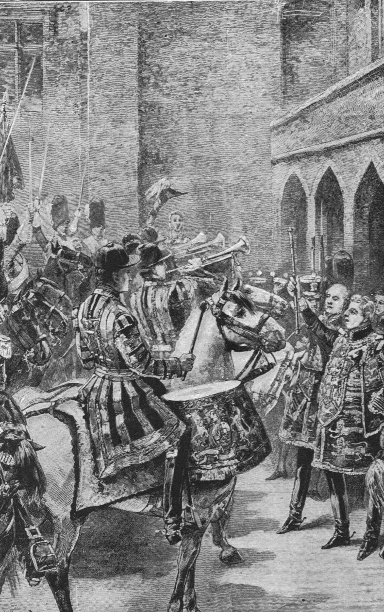 31 जून, 1837, 1901 को सेंट जेम्ज़ पैलेस में महारानी विक्टोरिया की उद्घोषणा। द्वारा अज्ञात