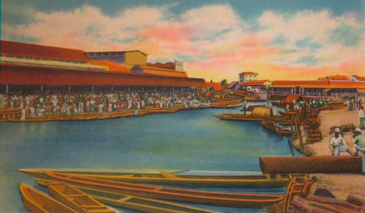 पब्लिक मार्केट, बैरेंक्विला, c1940s द्वारा अज्ञात
