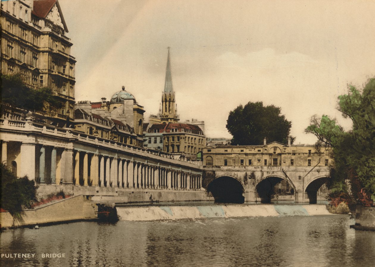 पुल्तेनी ब्रिज, बाथ, समरसेट, c1925 द्वारा अज्ञात