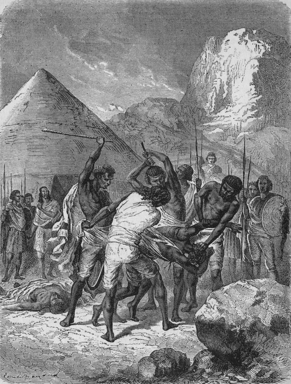 एबिसिनियन कैप्टिव्स की सजा, c1880 द्वारा अज्ञात