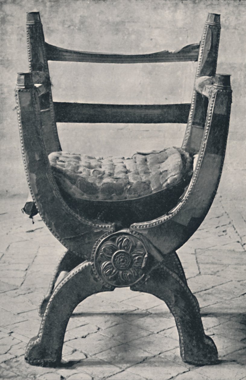 विनचेस्टर कैथेड्रल में क्वीन मैरीज़ चेयर। 1554 ई।, 1928 द्वारा अज्ञात