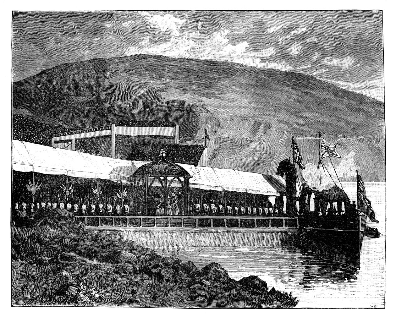 स्कॉटलैंड, 1859 में स्कॉटलैंड के लोचन कैटरिन में ग्लासगो वाटरवर्क्स खोलती हुई महारानी विक्टोरिया द्वारा अज्ञात