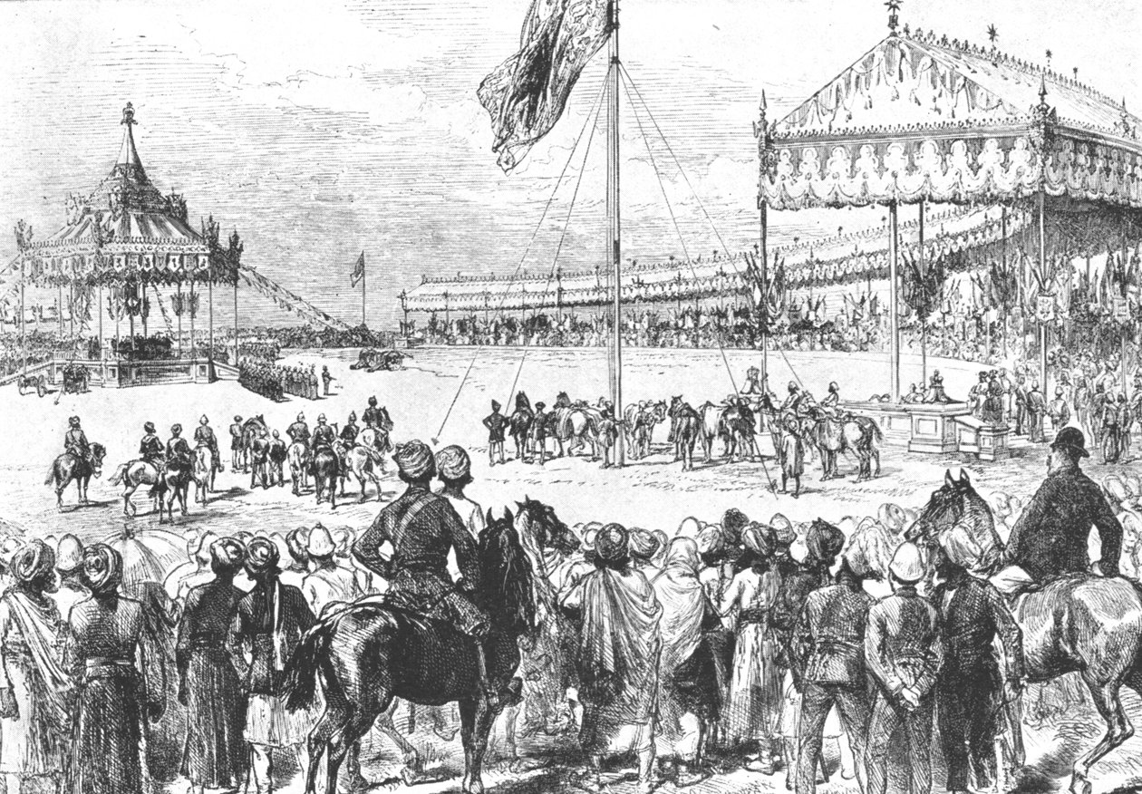 महारानी विक्टोरिया ने भारत की महारानी की घोषणा की, 1877: दिल्ली में इंपीरियल दरबार ..., 1901। द्वारा अज्ञात