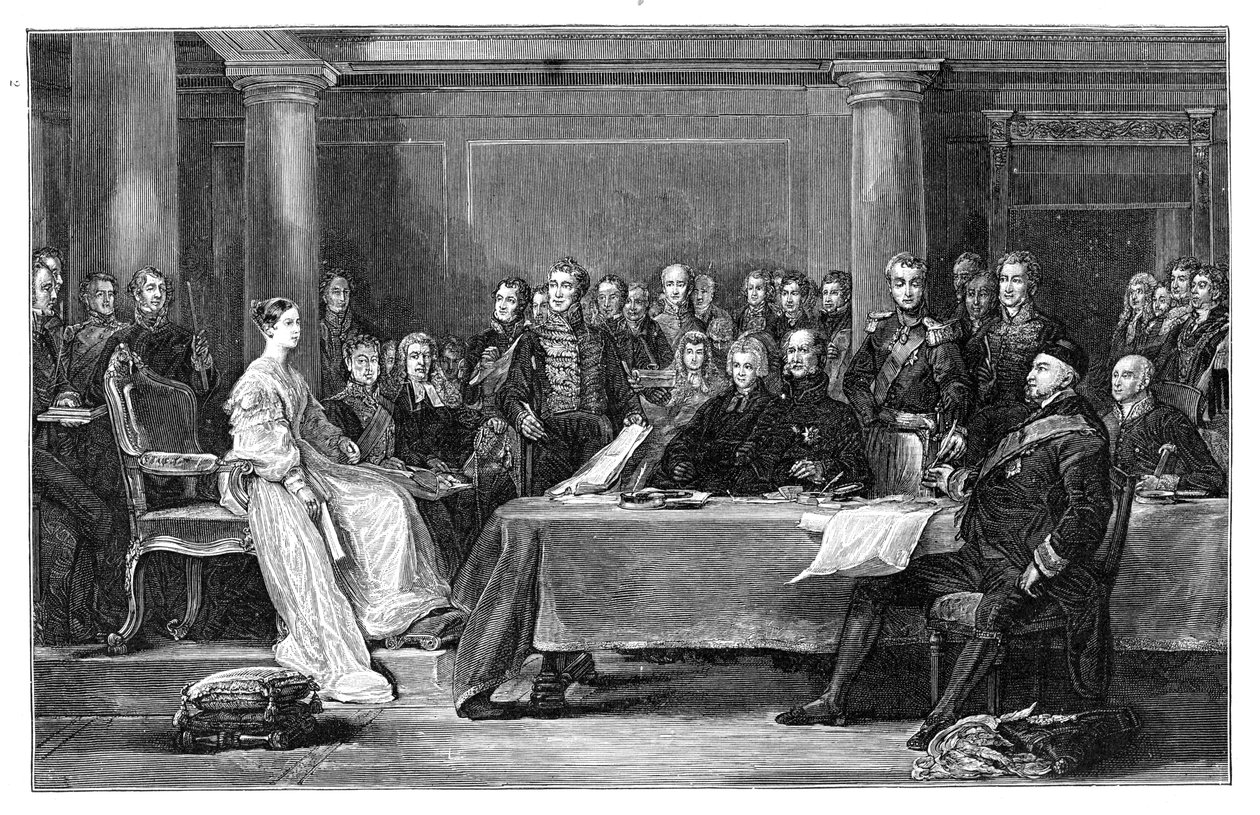रानी विक्टोरियस पहली परिषद, c1837 द्वारा अज्ञात