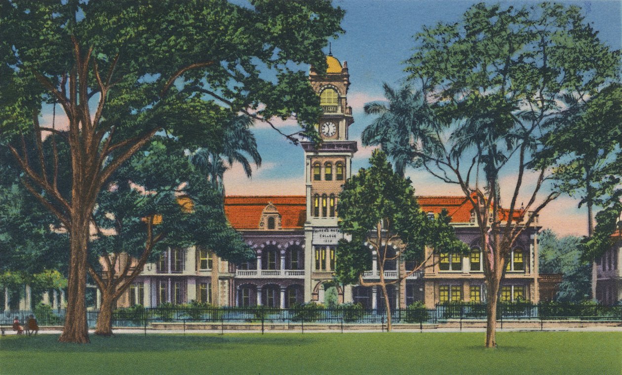 क्वींस रॉयल कॉलेज, त्रिनिदाद, BWI, c1940s। द्वारा अज्ञात