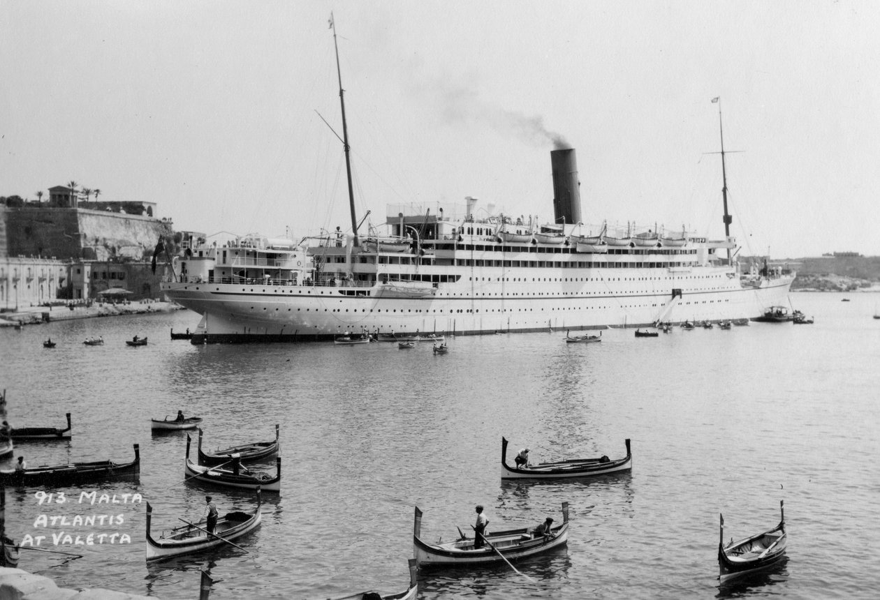 आरएमएस अटलांटिस, वालेटा, माल्टा, c1929-c1939 द्वारा अज्ञात