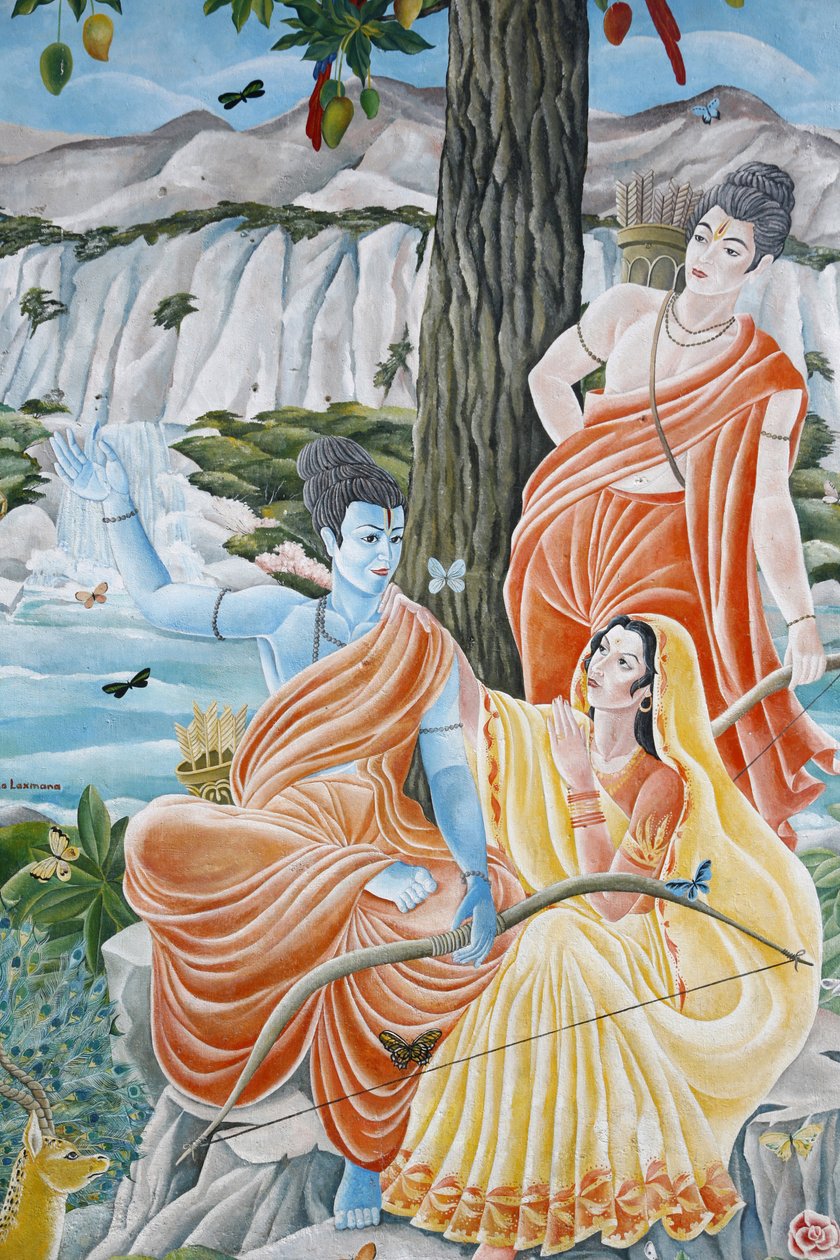राम, सीता और लक्ष्मण। पशुपतिनाह, काठमांडू, नेपाल द्वारा अज्ञात