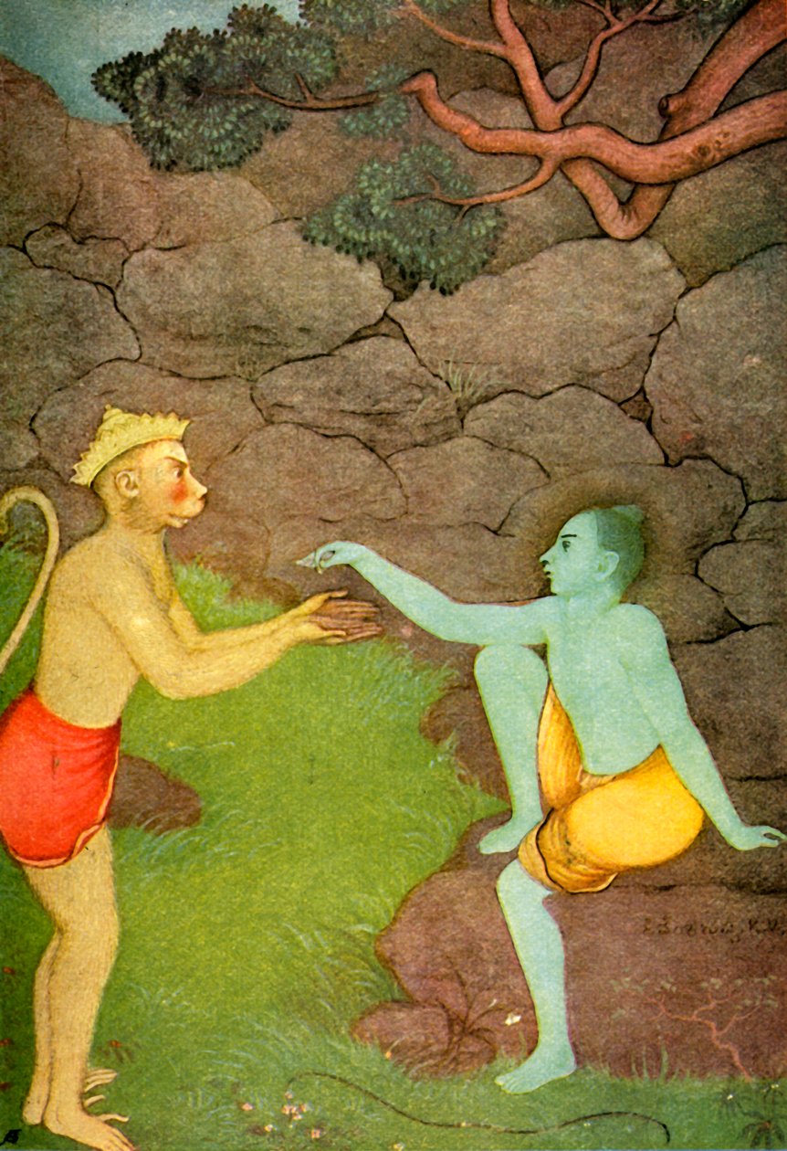 'राम सीता को अपनी अंगूठी भेज रहे हैं', 1920। द्वारा अज्ञात