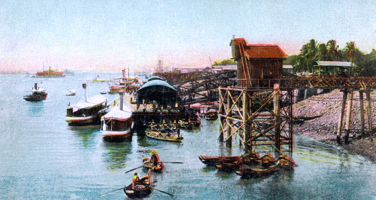 रंगून हार्बर, म्यांमार, c1900s द्वारा अज्ञात