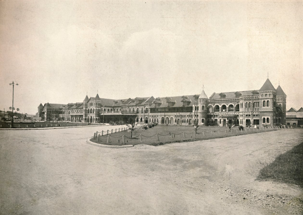 रंगून रेलवे स्टेशन, 1900। द्वारा अज्ञात