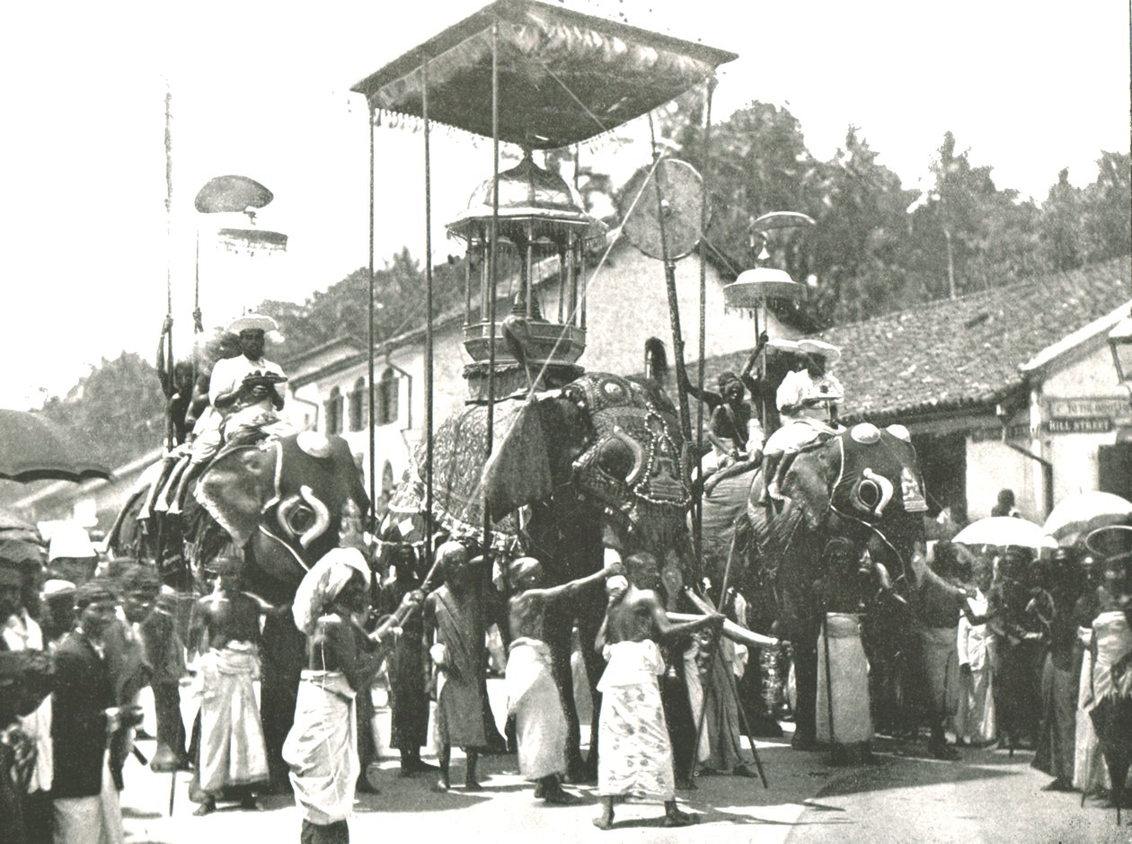 धार्मिक जुलूस, कोलंबो, सीलोन, 1895। द्वारा अज्ञात